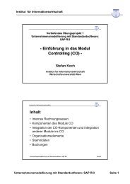 Einführung in das Modul Controlling (CO) - Wirtschaftsuniversität Wien