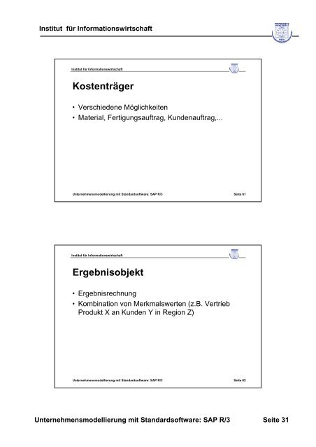 Einführung in das Modul Controlling (CO) - Wirtschaftsuniversität Wien