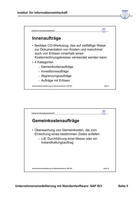 Einführung in das Modul Controlling (CO) - Wirtschaftsuniversität Wien