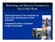 Barholing and Material Transport in Gas Utility Work