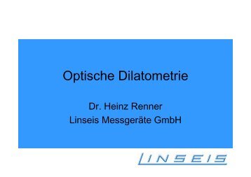 Linseis Optische Dilatometrie