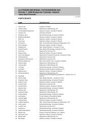 2nd FINNISH MICROBIAL PATHOGENESIS DAY October 7, 2004 ...