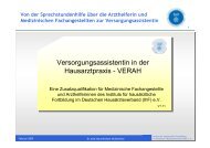 Versorgungsassistentin in der Hausarztpraxis - VERAH