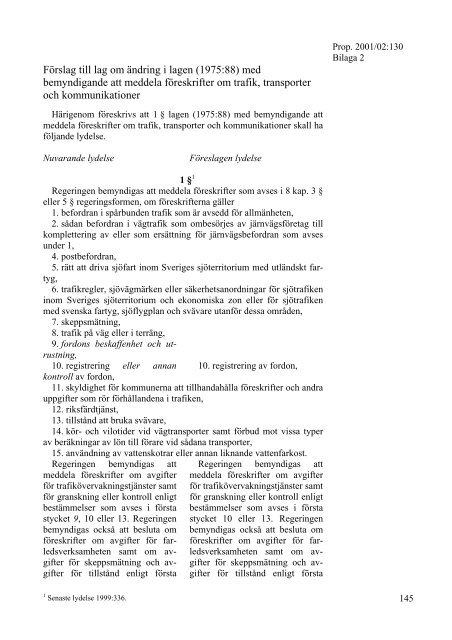 Regeringens proposition 2001/02:130