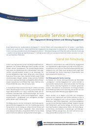 Wirkungsstudie Service Learning, 2012 - Aktive Bürgerschaft e.V.