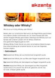 Whiskey oder Whisky? - Akzenta