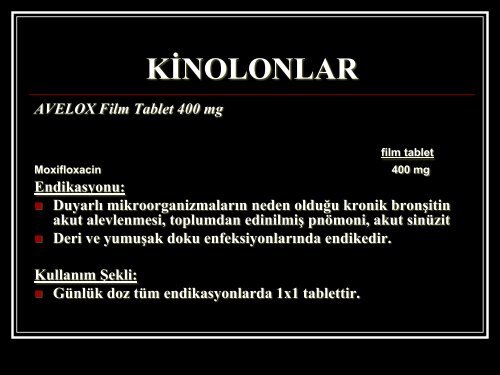 KBB' de KULLANILAN İLAÇLAR