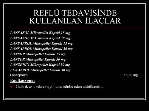 KBB' de KULLANILAN İLAÇLAR