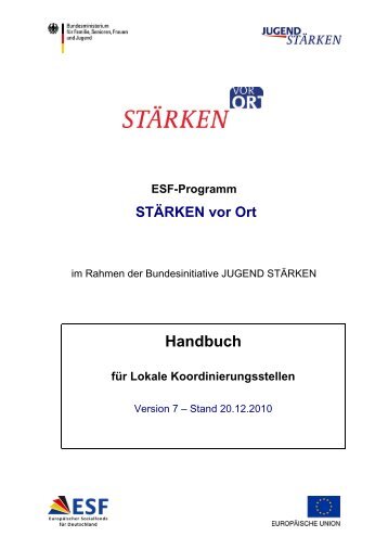 Handbuch für Koordinierungsstellen "STÄRKEN vor Ort" - in Albstadt