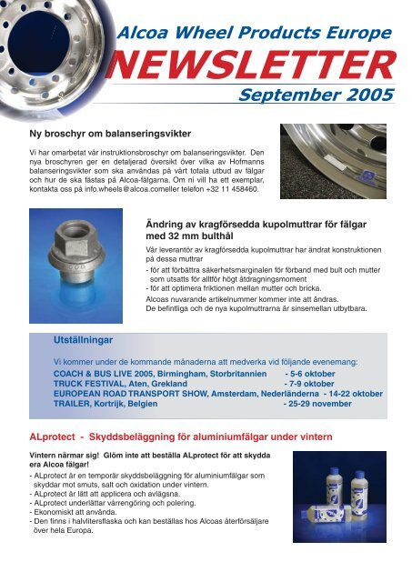 Swedish Newsletter September.indd - Alcoa