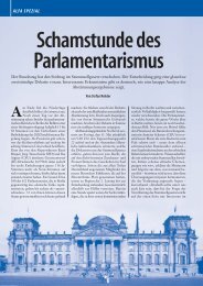 Schamstunde des Parlamentarismus