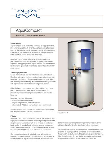 AquaCompact - kompakt varmvattensystem - Alfa Laval