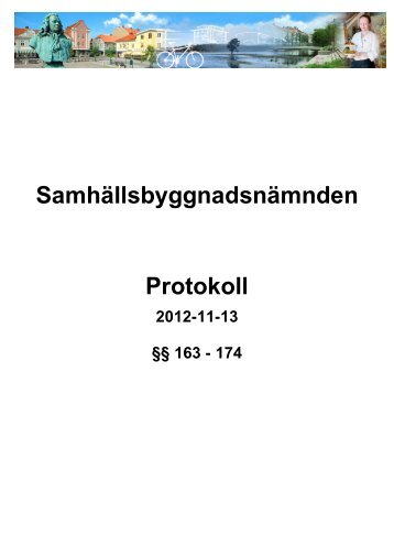 Samhällsbyggnadsnämnden Protokoll - Alingsås kommun