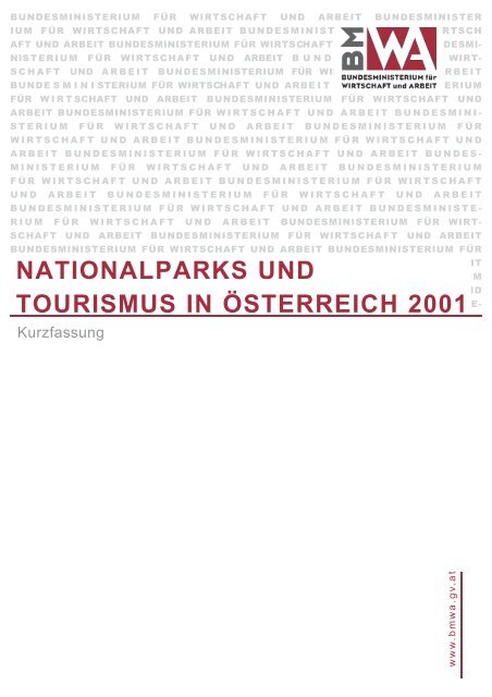 NATIONALPARKS UND TOURISMUS IN ÖSTERREICH 2001