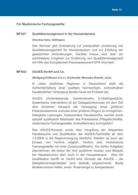 Broschüre 2013 - Institut für Allgemeinmedizin, Jena