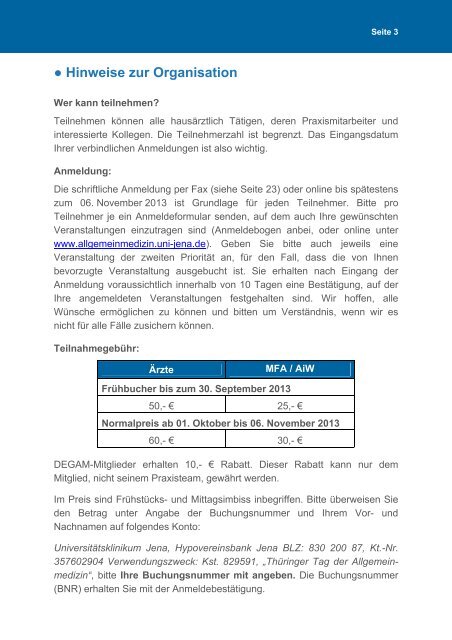 Broschüre 2013 - Institut für Allgemeinmedizin, Jena