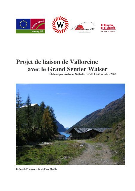 Les Sentiers Walser  . En Affrontant Ce Sentier, Vous.