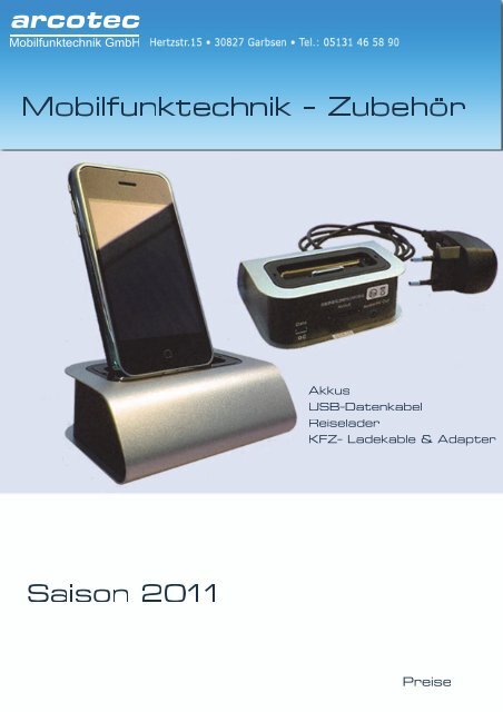 Mobilfunkt Zubehör Katalog PDF - 5.185 KB