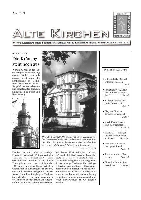 AK April 2009.pub - Förderkreis Alte Kirchen Berlin-Brandenburg