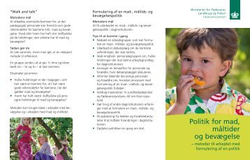 Politik for mad, måltider og bevægelse - Alt om kost