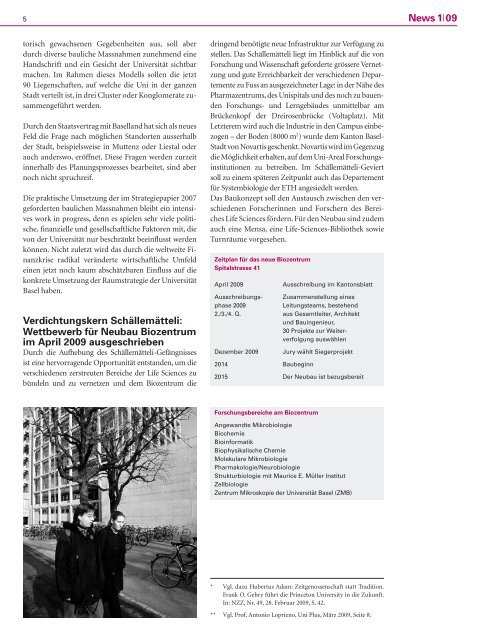 Newsletter 1/09 - Alumni Basel