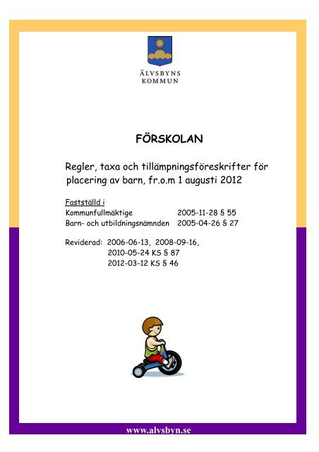 regler för förskola