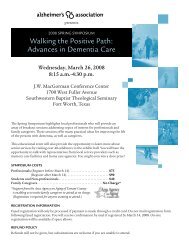 Walking the Positive Path - Alzheimer's Association