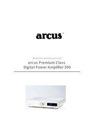 arcus Premium Class Digital Power Amplifier 300 - arcus highend