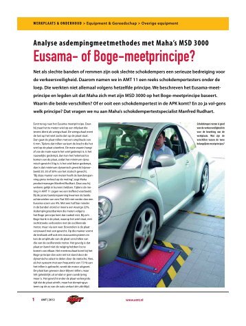 Eusama of Boge-meetprincipe? - AMT.nl