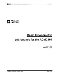 Basic Trigonometric Subroutines for the ADMC401 ... - Analog Devices