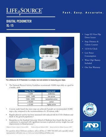 DIGITAL PEDOMETER XL-15