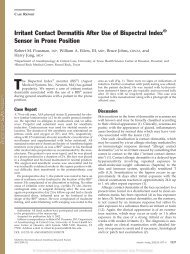 Irritant Contact Dermatitis After Use of Bispectral Index Sensor in ...