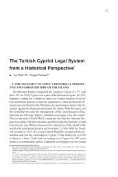 The Turkish Cypriot Legal System from a Historical ... - Ankara Barosu