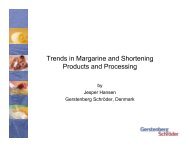 Trends in Margarine and Shortening Products and Processing