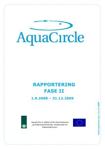 rapportering fase ii 1.9.2008 – 31.12.2009 - AquaCircle