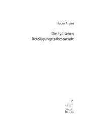 Die typischen Beteiligungstatbestaende - Aracne editrice