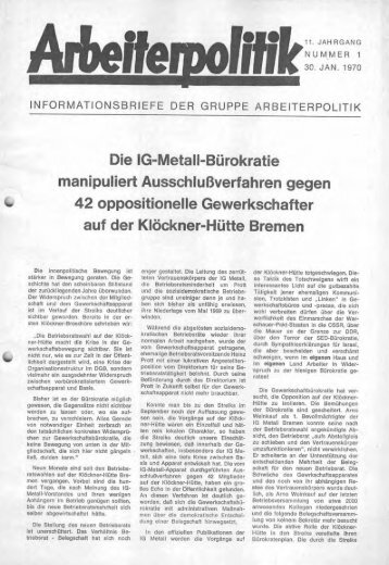 Die IG-Metall-Bürokratie manipuliert Ausschlußverfahren gegen 42 ...