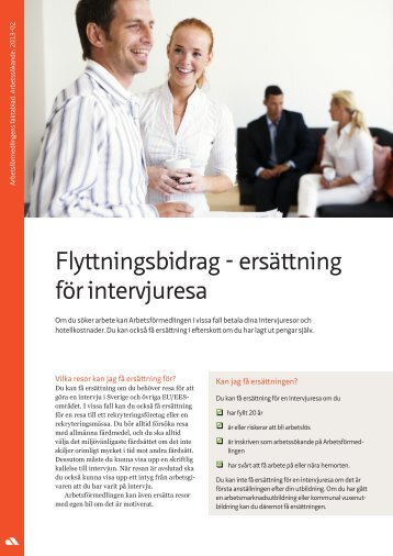 Flyttningsbidrag - ersättning för intervjuresa - Arbetsförmedlingen