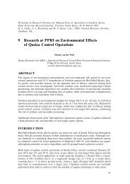 9 Research at PPRI on Environmental Effects of Quelea Control ...