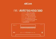 AVR750/450/380 - Arcam
