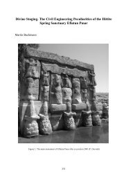 Divine Staging. The Civil Engineering Peculiarities of the Hittite ...