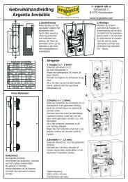 Gebruikshandleiding argenta invisible NL FR.pdf - Argent Alu