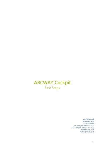 ARCWAY Cockpit - Arcway AG