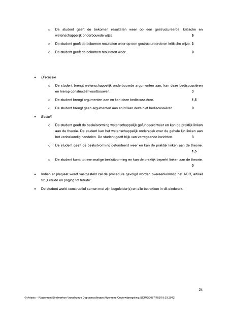 Bijlage 4 Reglement eindwerken PBA vroedkunde - Artesis