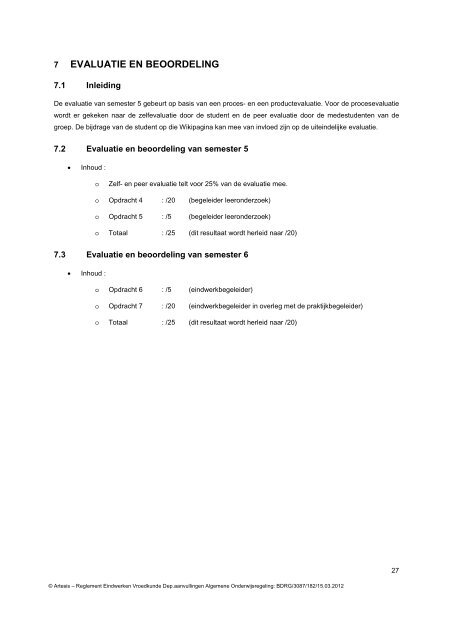 Bijlage 4 Reglement eindwerken PBA vroedkunde - Artesis
