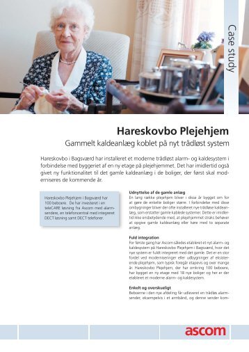 Hareskovbo Plejehjem - Ascom Danmark