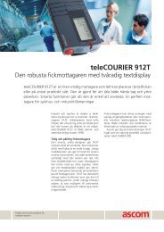 teleCOURIER 912T Ver A sv.indd - Ascom