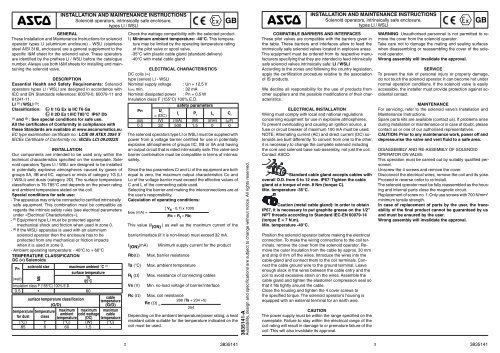 installation and maintenance instructions ... - ASCO Numatics