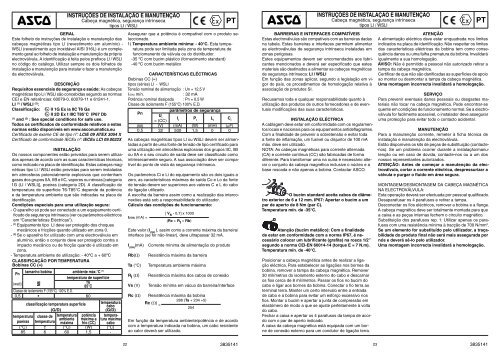 installation and maintenance instructions ... - ASCO Numatics