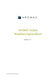 ARCWAY Cockpit Modellierungshandbuch 1.3 - Arcway AG